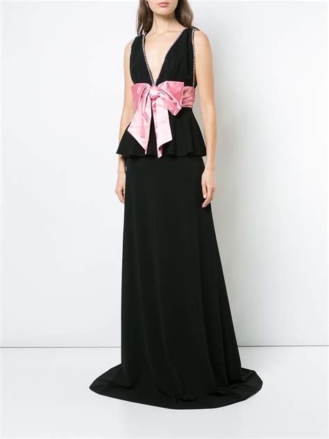 gucci bow detail gown|gucci jumpsuits for women.